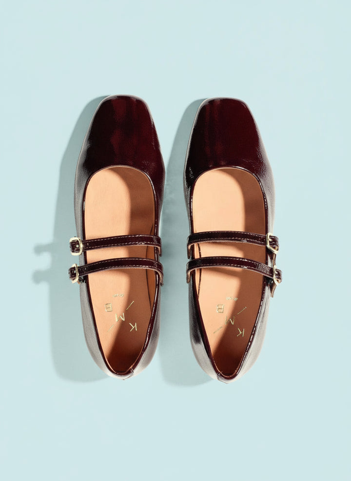 Candy - Dark cherry - Laksko i læder