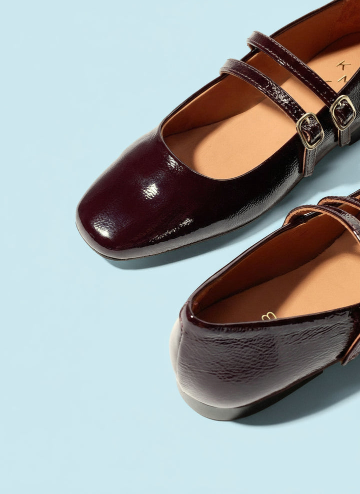 Candy - Dark cherry - Laksko i læder