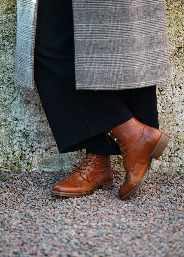 Pandora Snørestøvler i læder - uden lynlås