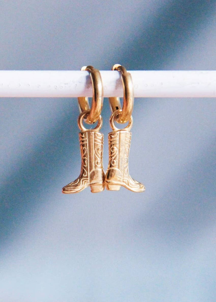 Små hoops med cowboystøvler