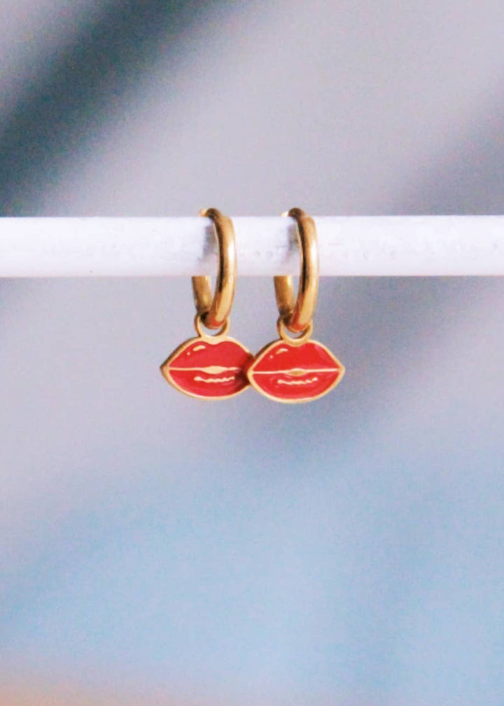 Små hoops med kyssemund