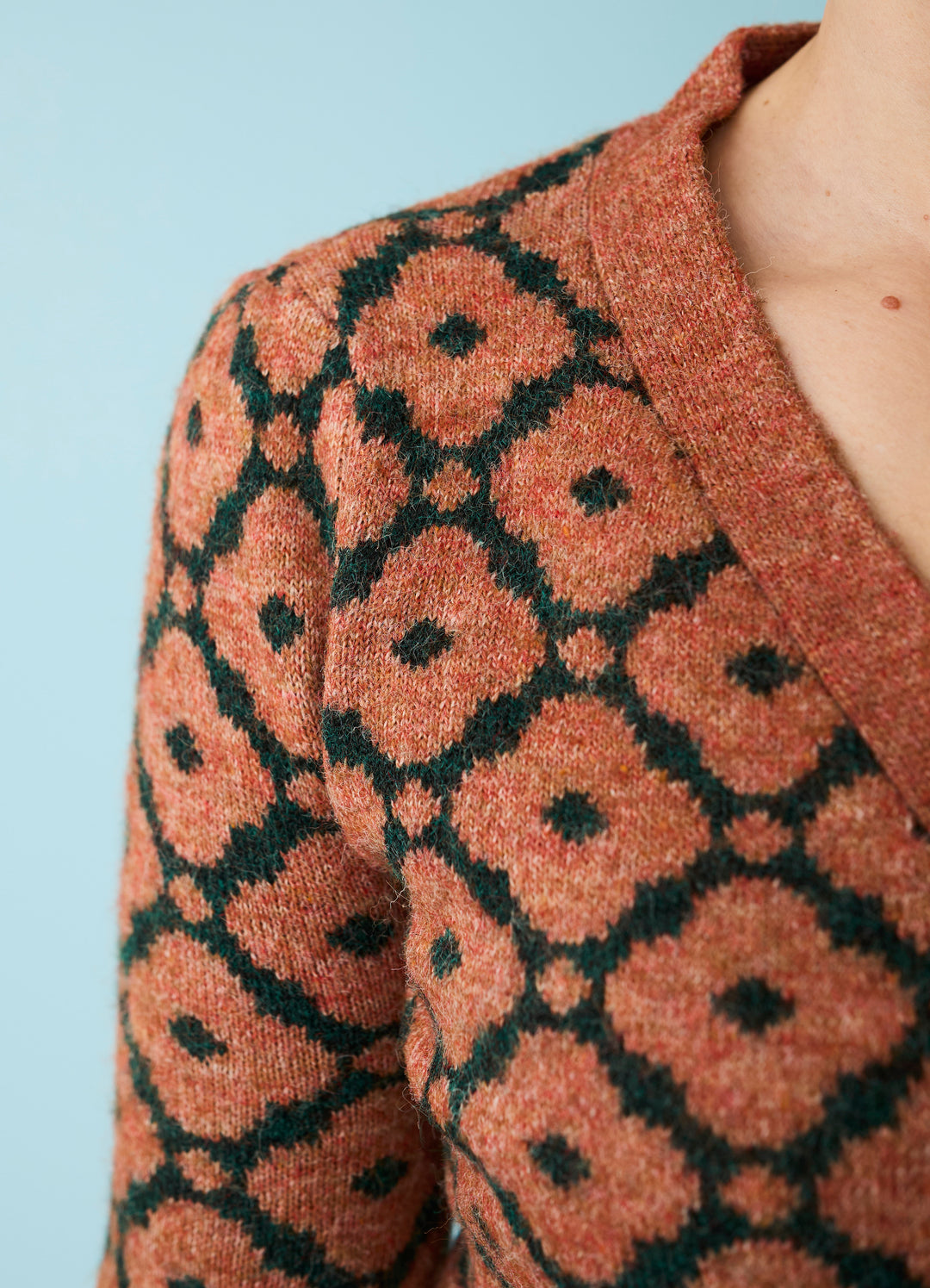 Luna Cardigan - rust/grøn