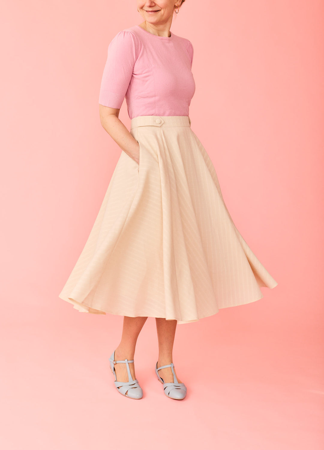 Didi Rope swing nederdel - creme