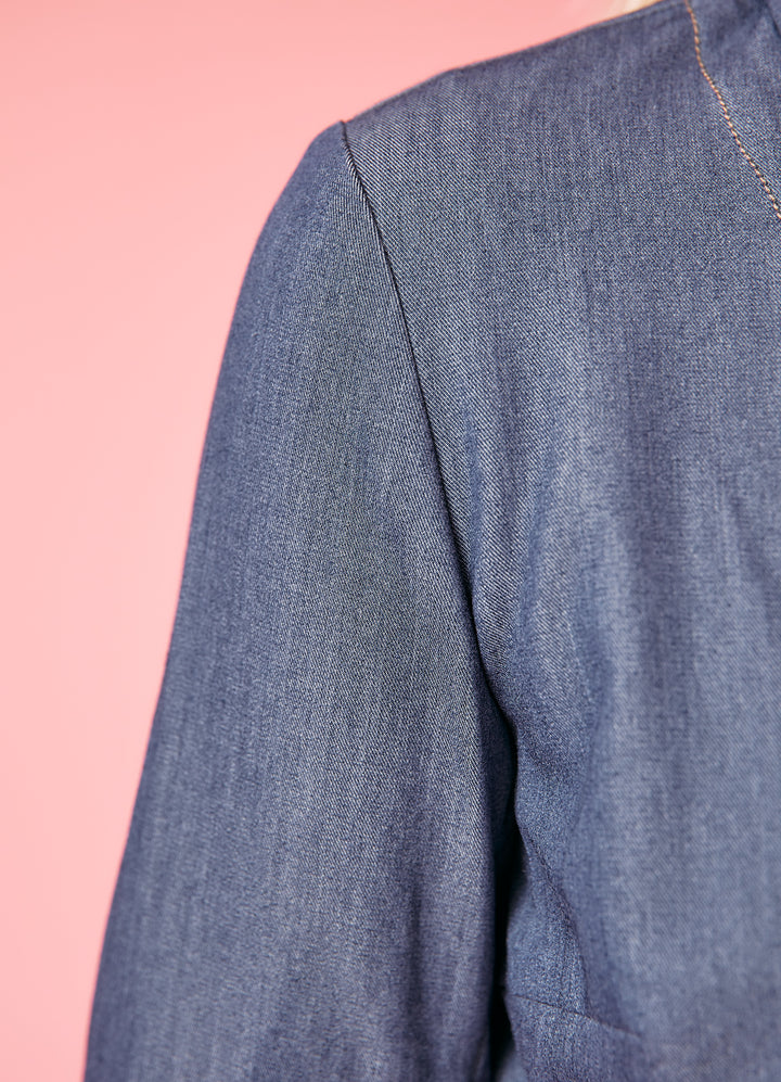 Edie Jakke - blå chambray