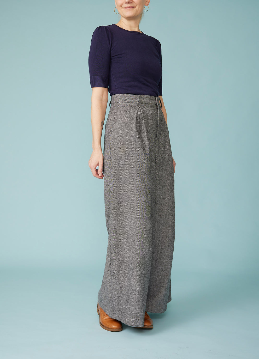 Lori Herringbone Bukser med uld