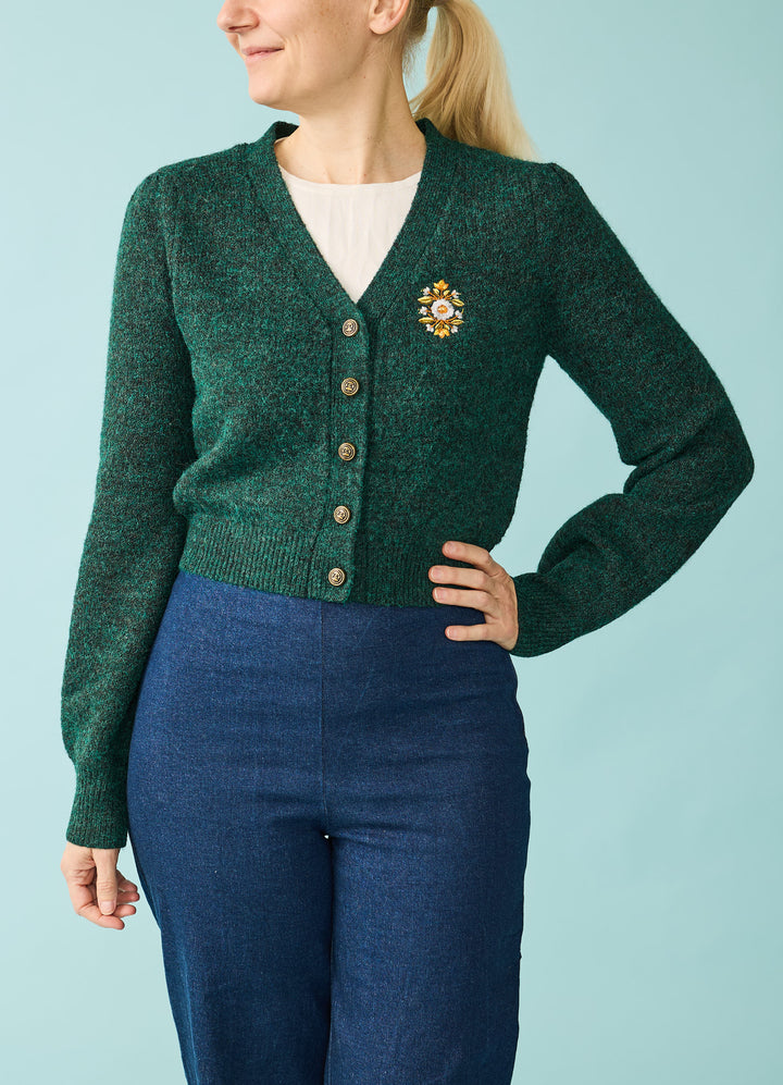 Luna Cardigan - mørkegrøn