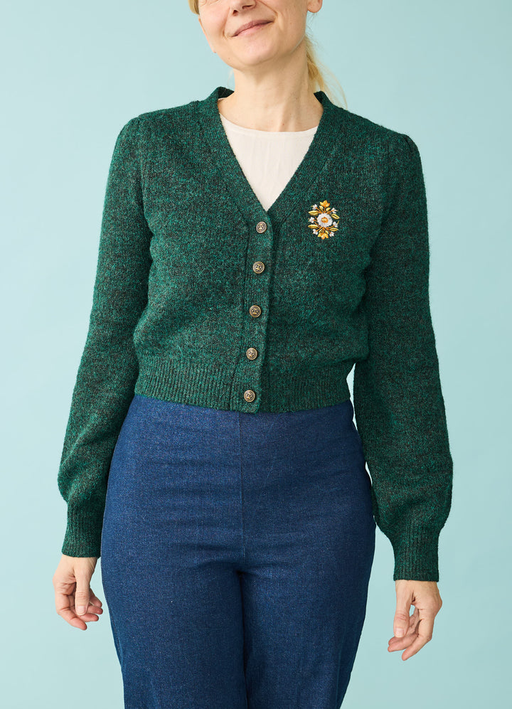 Luna Cardigan - mørkegrøn