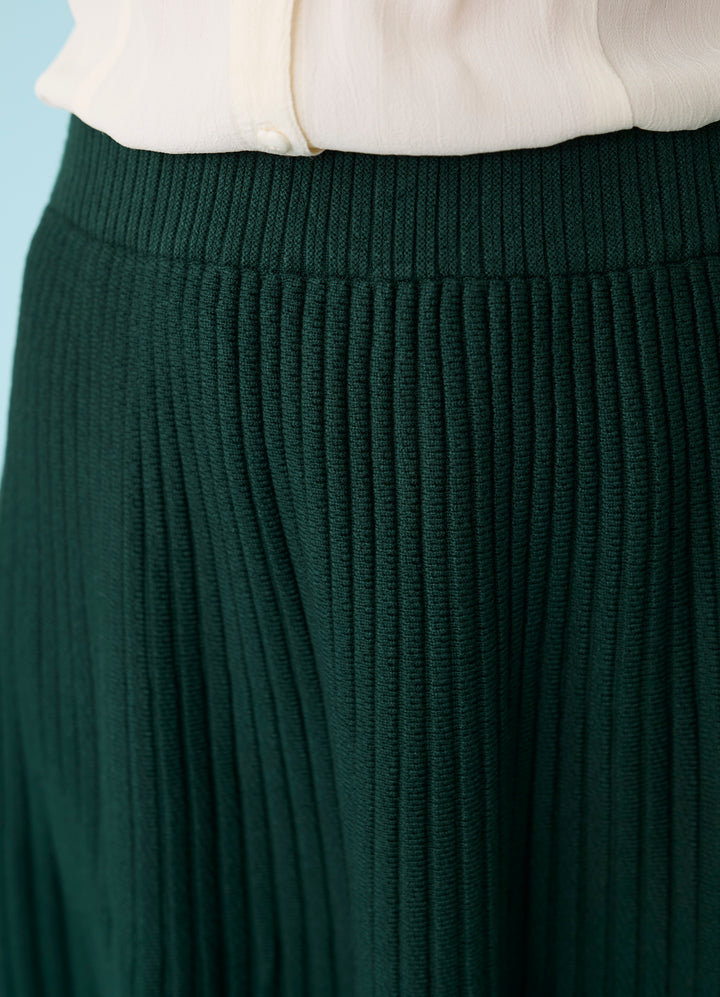 Poppy knit skirt - mørkegrøn