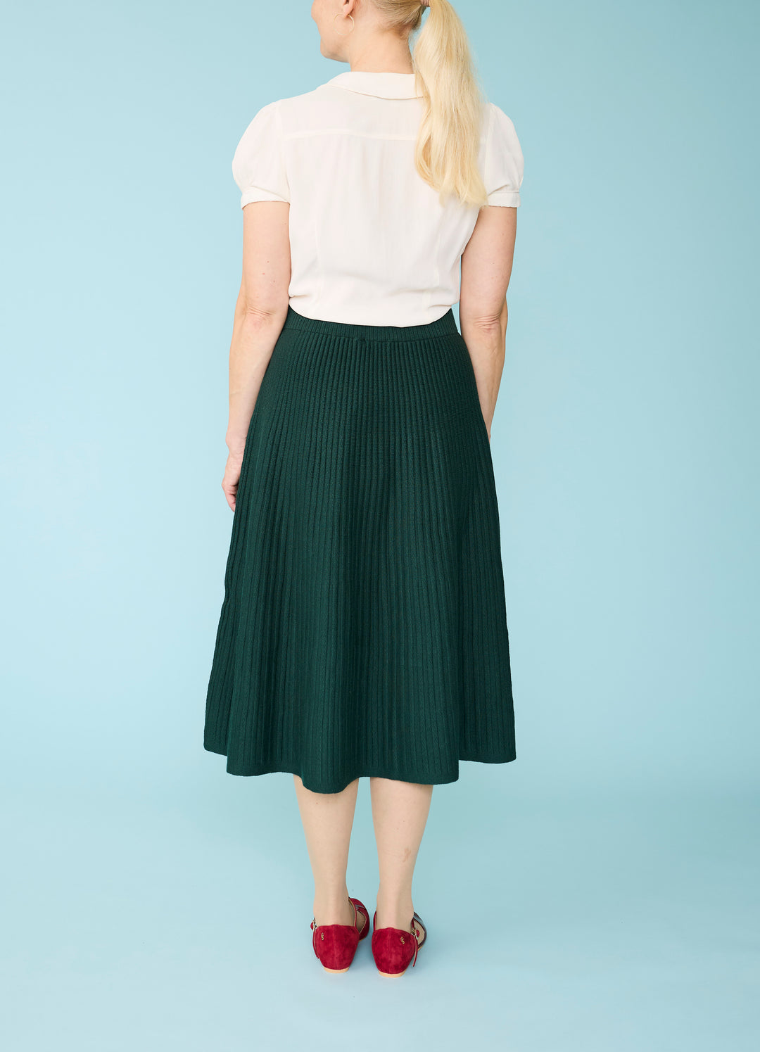 Poppy knit skirt - mørkegrøn
