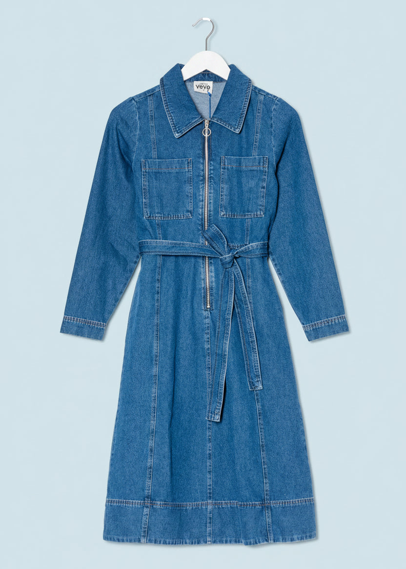 Cosmopolitan girl dress - blå denim