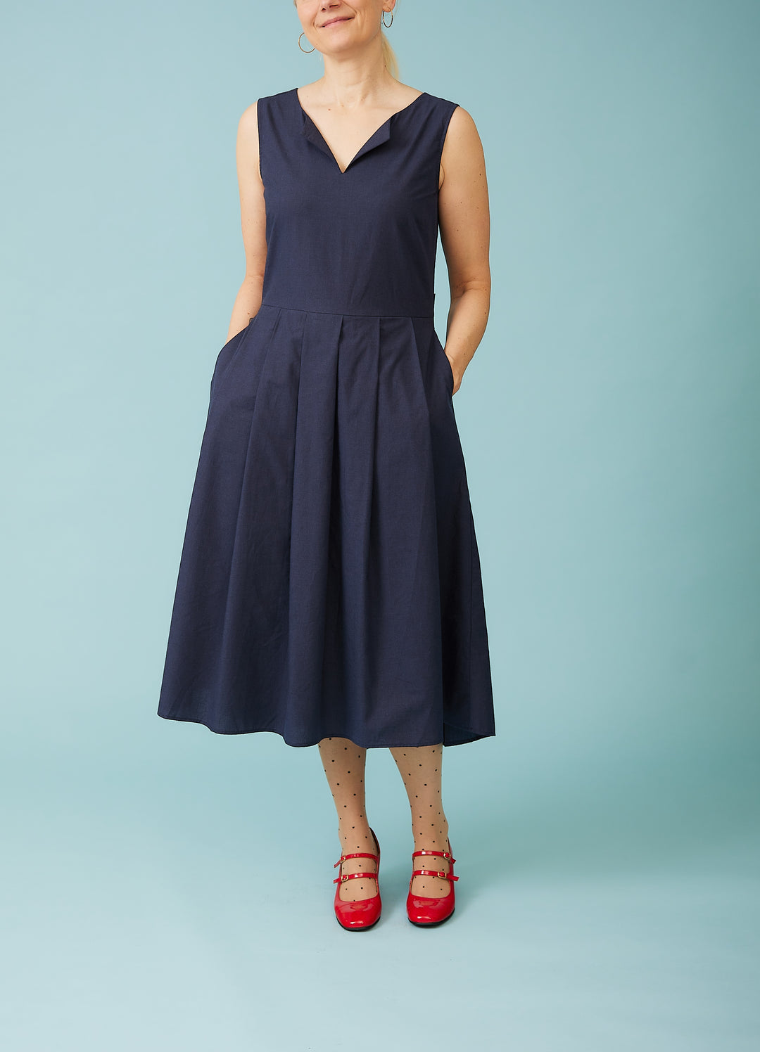 Christiane Dress - dusty blue