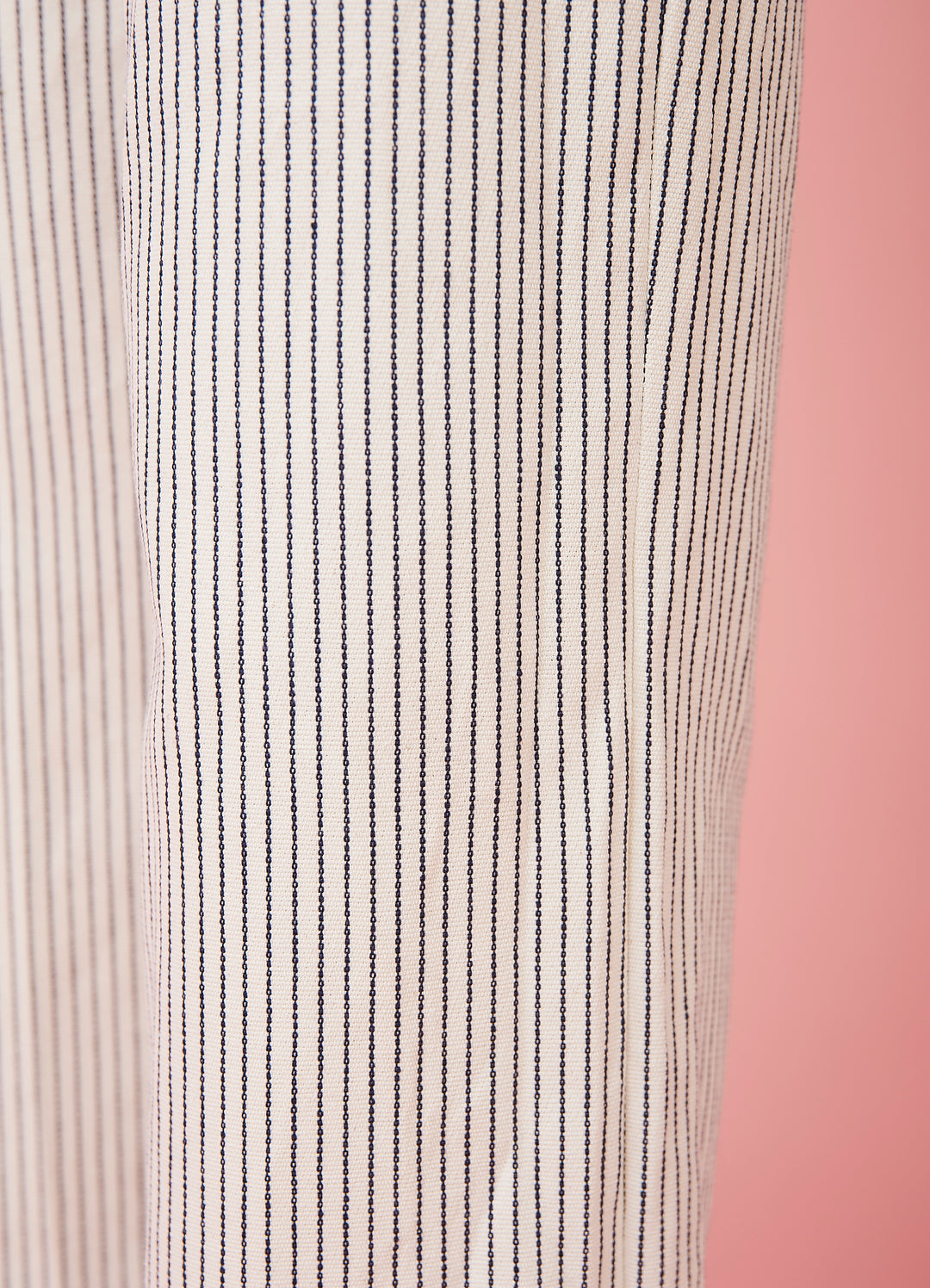 Marlene pants - white with navy stripes