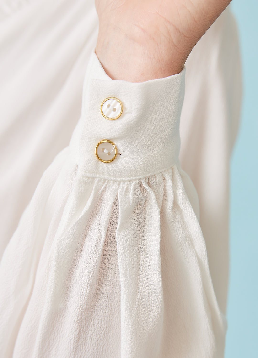 Alegra Moss Crepe Skjortebluse - creme