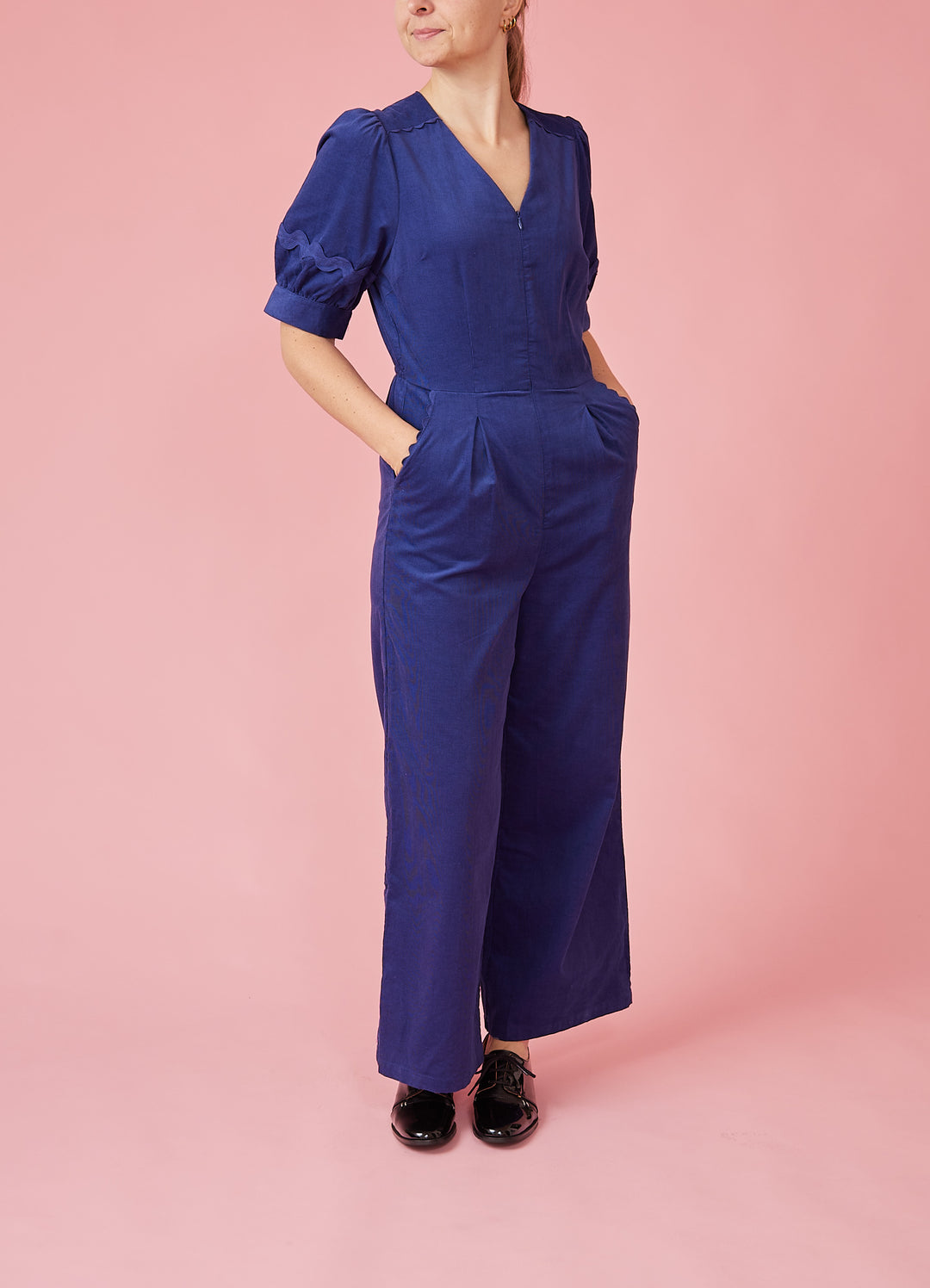 Finlay Jumpsuit - blå babyfløjl