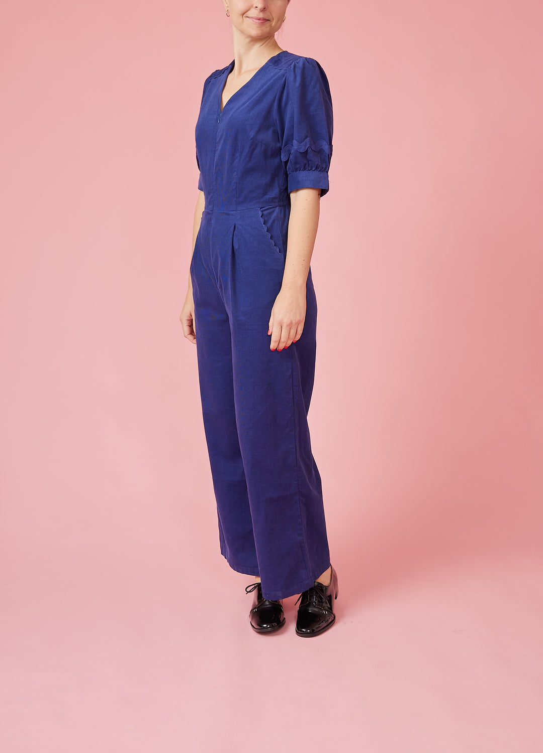 Finlay Jumpsuit - blå babyfløjl