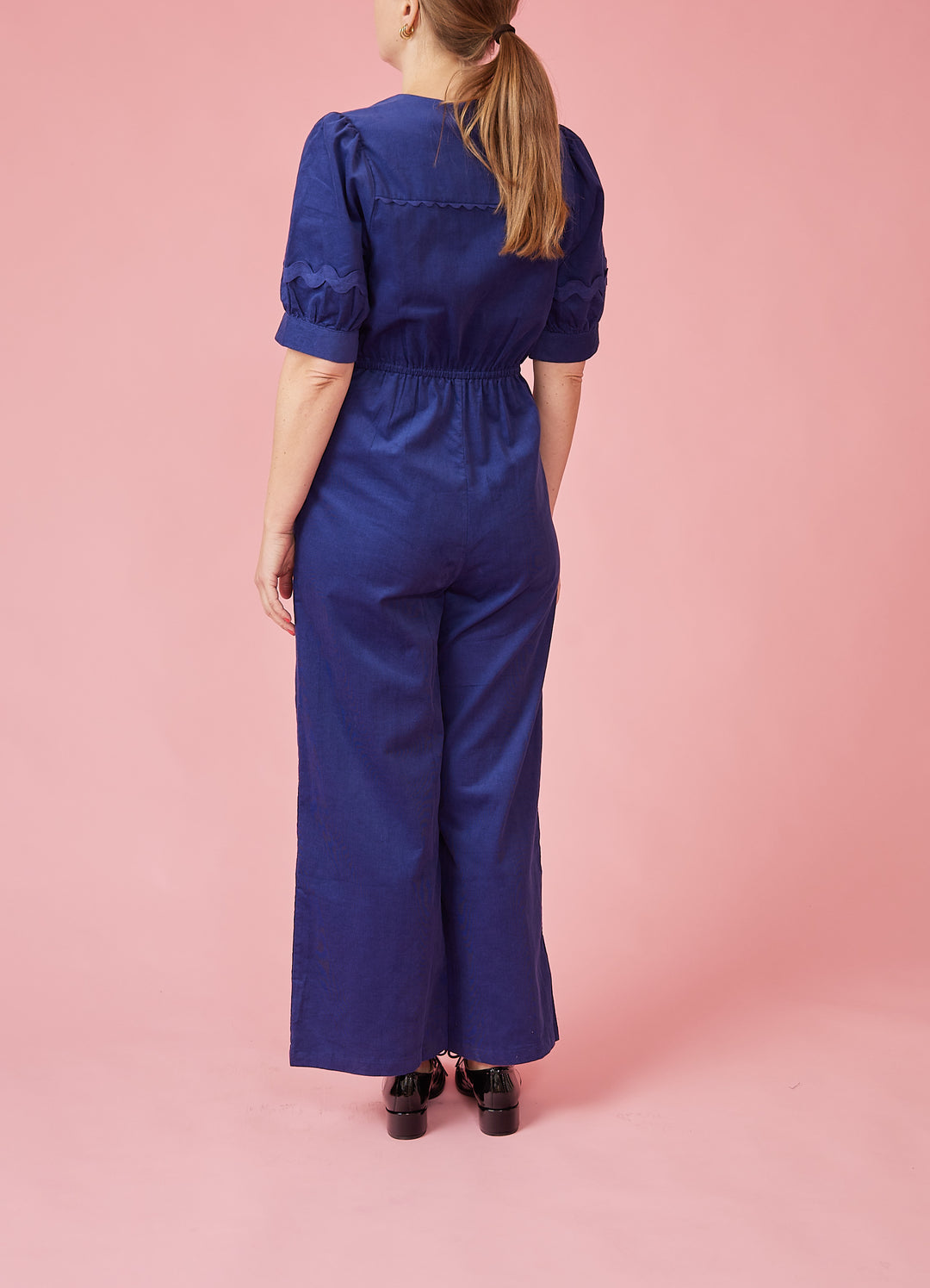 Finlay Jumpsuit - blå babyfløjl