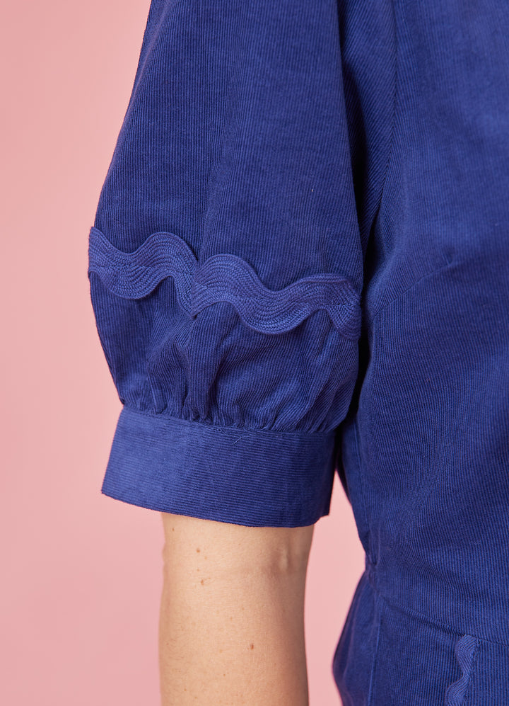 Finlay Jumpsuit - blå babyfløjl