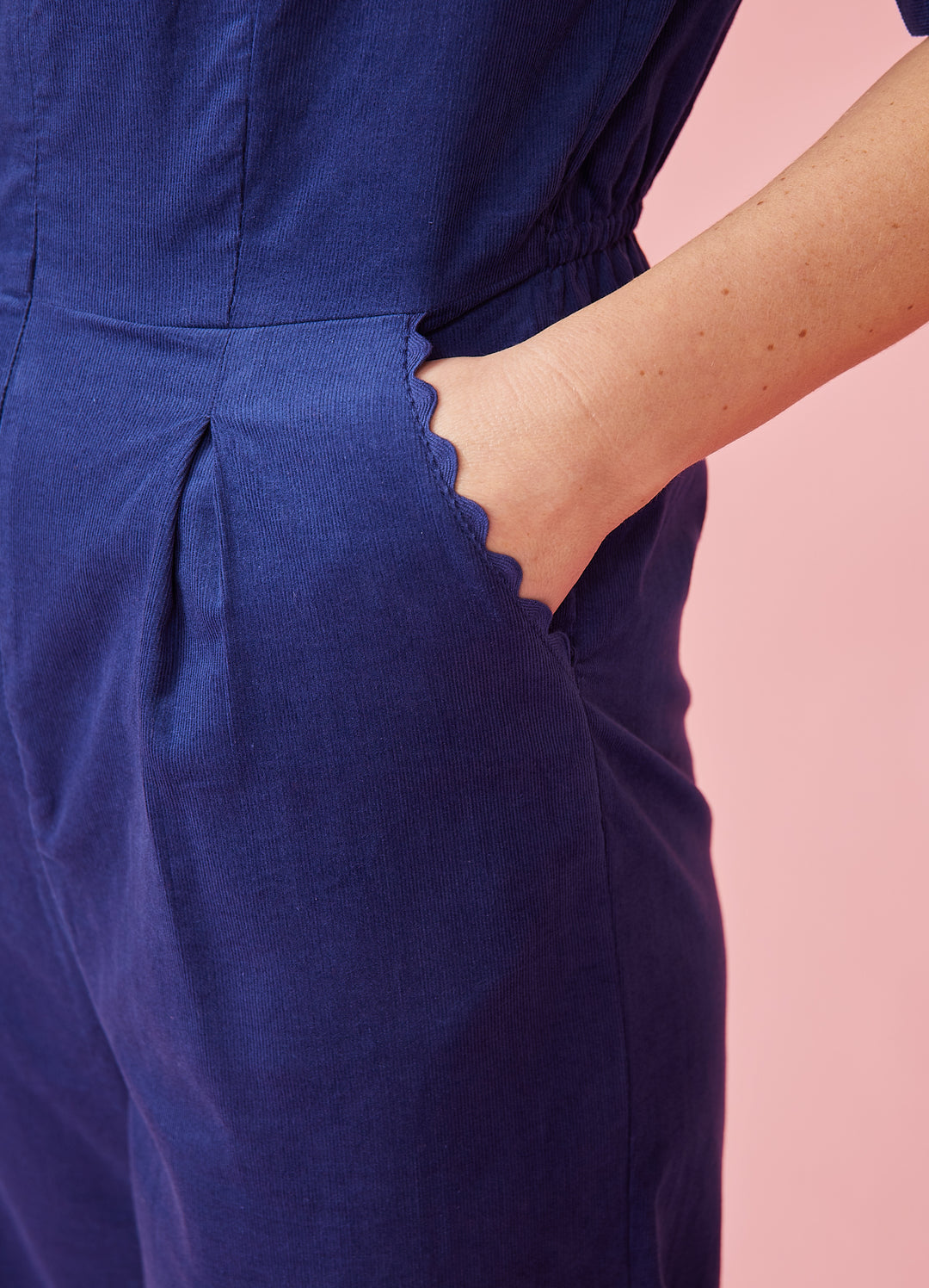 Finlay Jumpsuit - blå babyfløjl