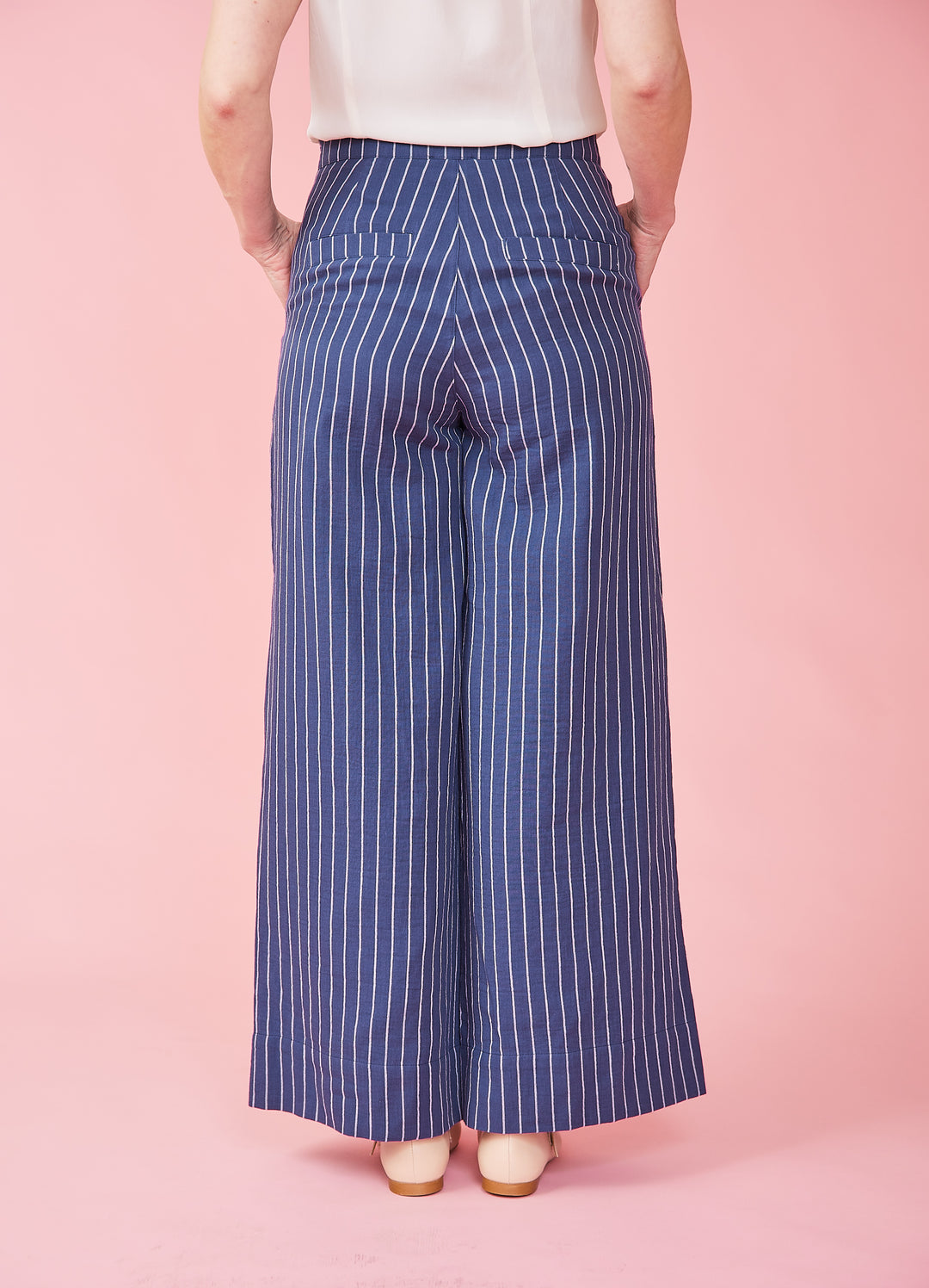 Promenade Trousers - blå/hvid