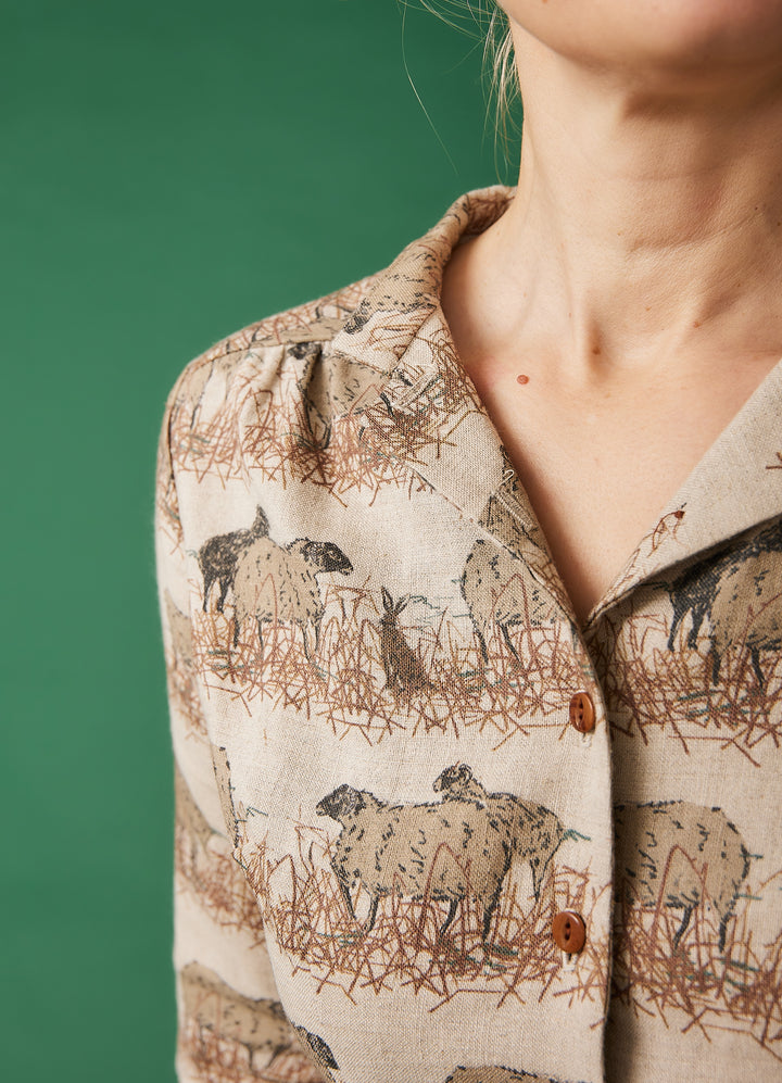Cynthia skjortekjole - natural sheep