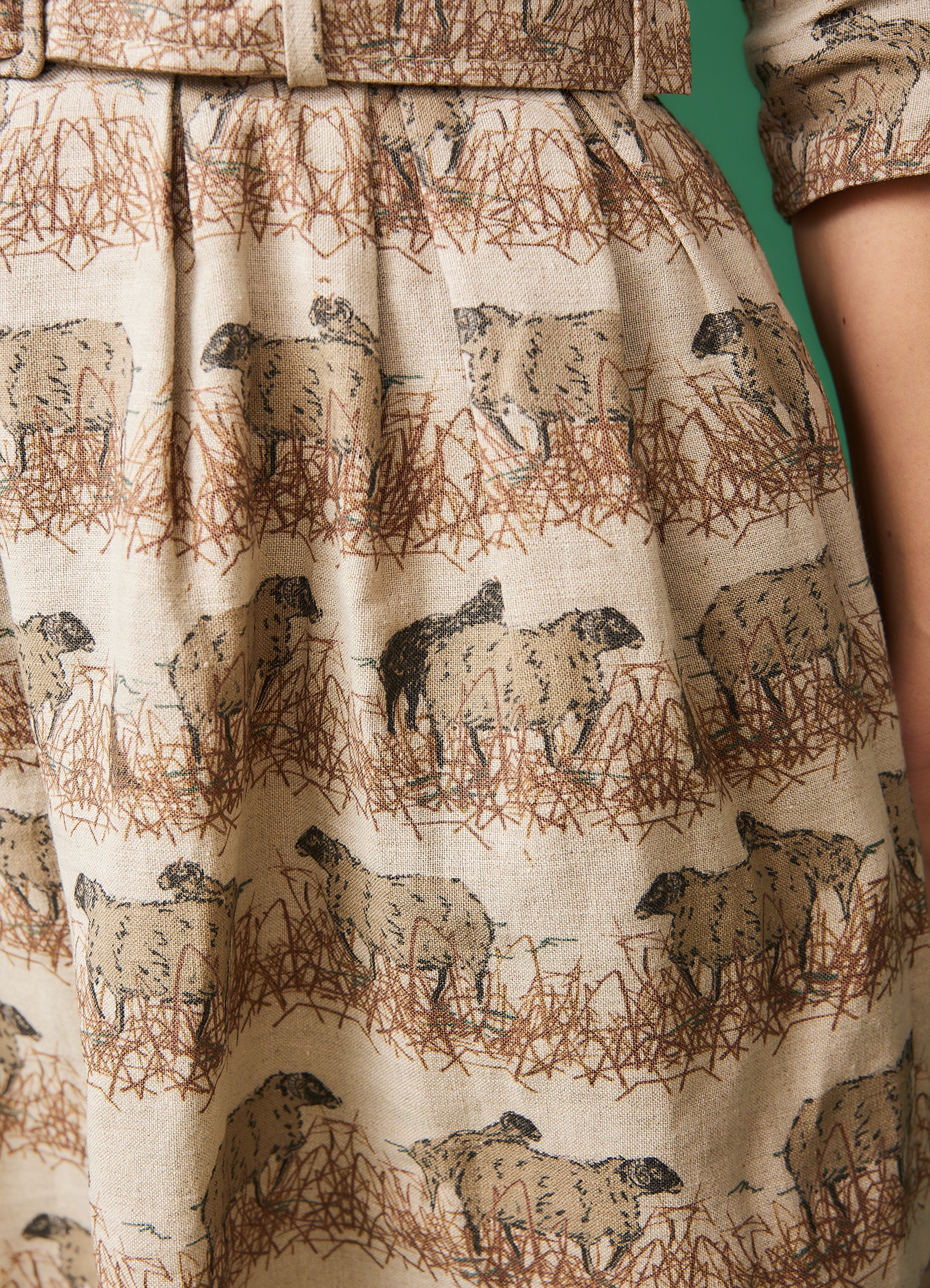 50s shirt dress with sheep | Palava | Buy online – Dress the bird
