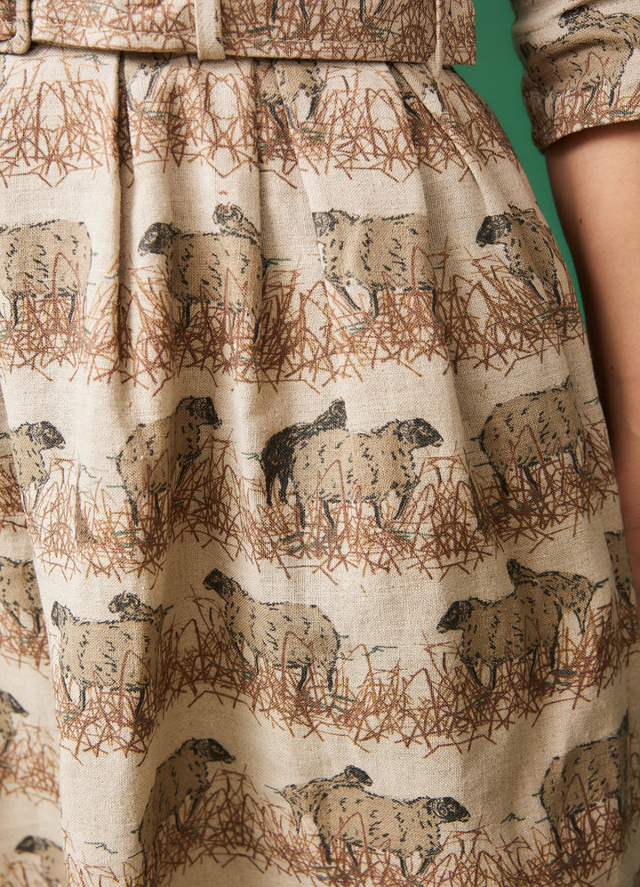 Cynthia skjortekjole - natural sheep