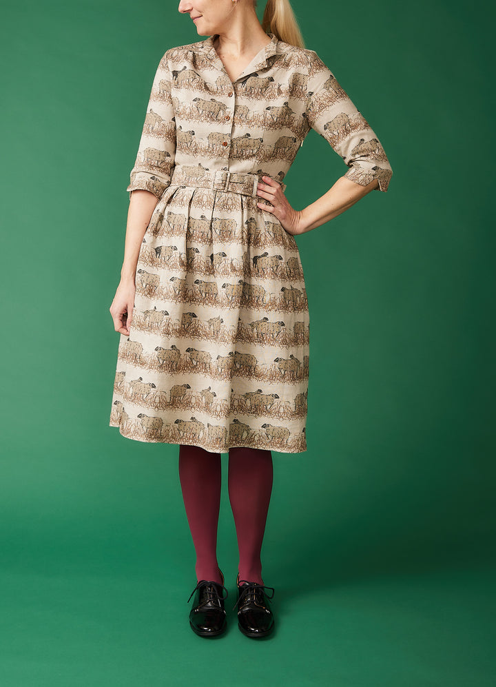 Cynthia skjortekjole - natural sheep