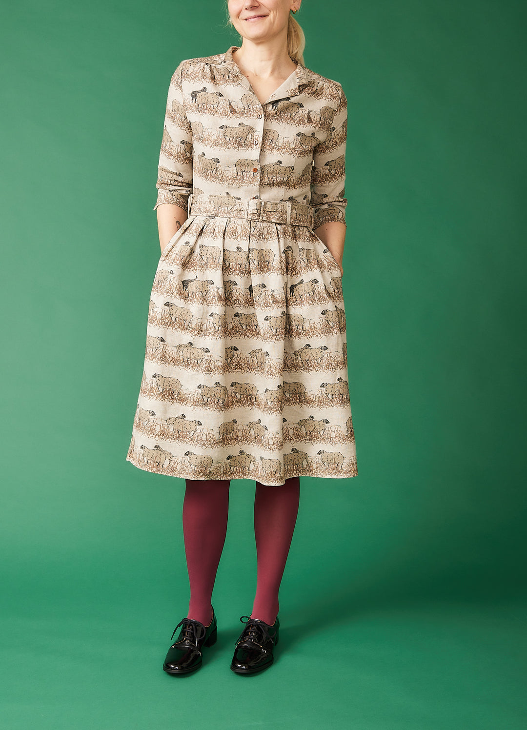 Cynthia skjortekjole - natural sheep