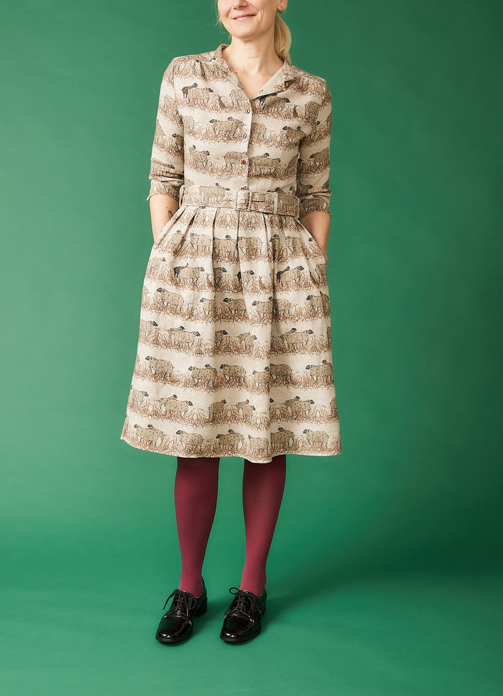 Cynthia skjortekjole - natural sheep