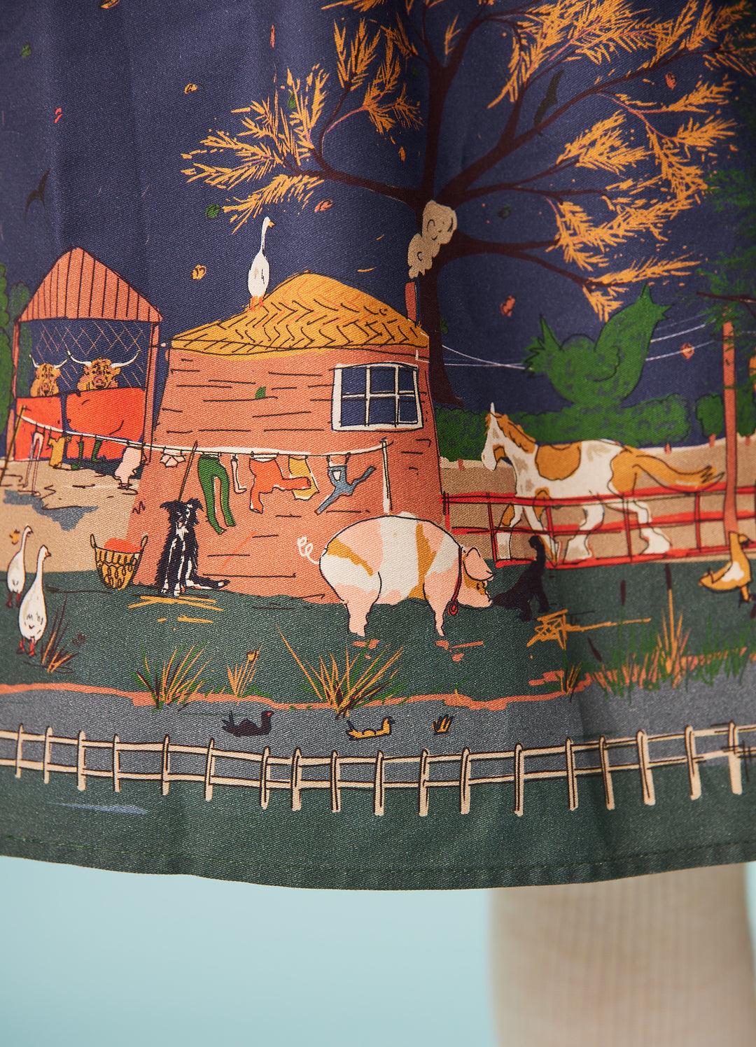 Cynthia skjortekjole - Farmyard Indigo Dress