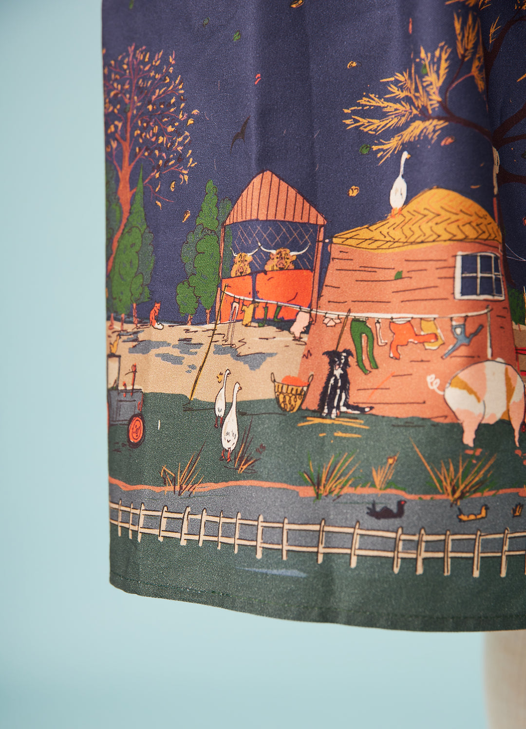 Cynthia skjortekjole - Farmyard Indigo Dress