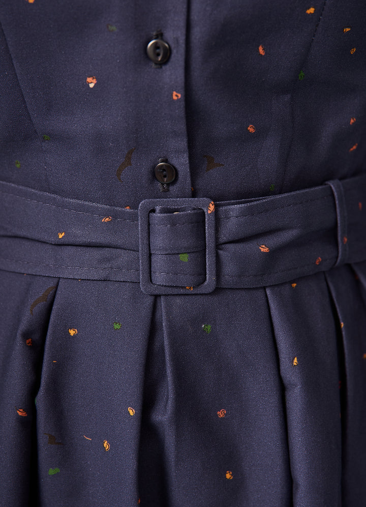 Cynthia skjortekjole - Farmyard Indigo Dress