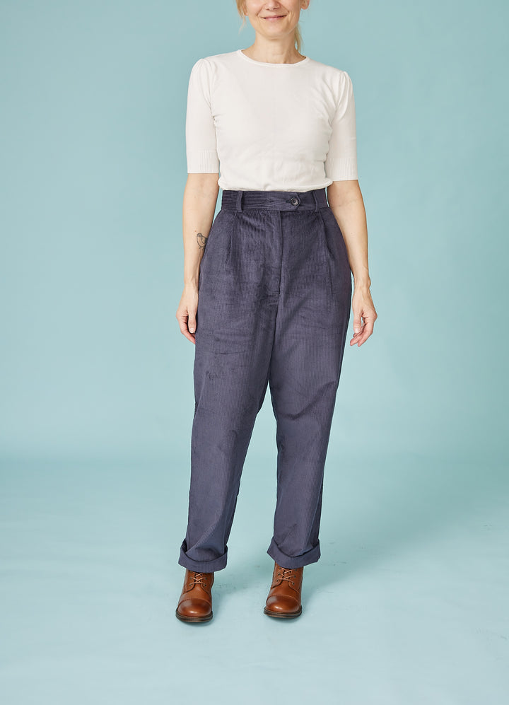 Thelma Bukser - Mørkeblå Fløjl