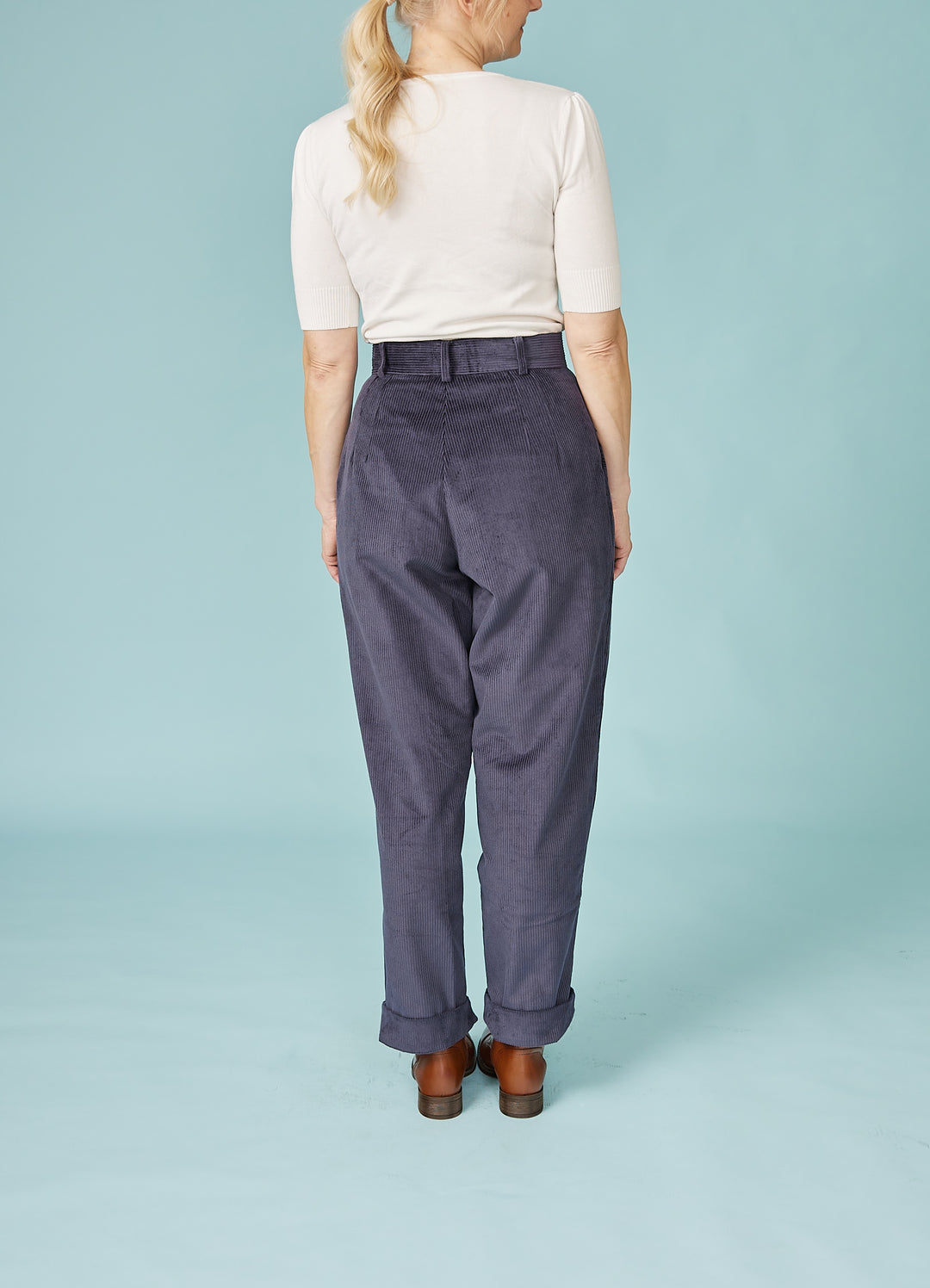 Thelma Bukser - Mørkeblå Fløjl