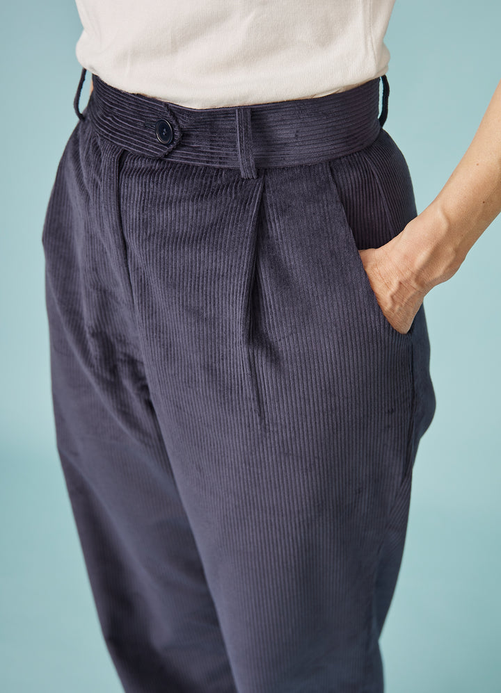 Thelma Bukser - Mørkeblå Fløjl