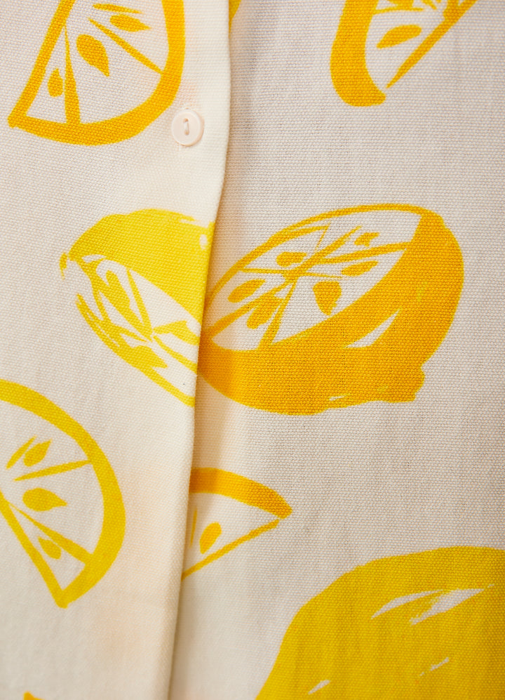 Skjortekjole med citroner