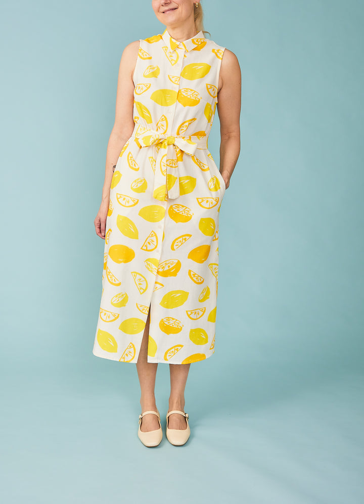 Skjortekjole med citroner