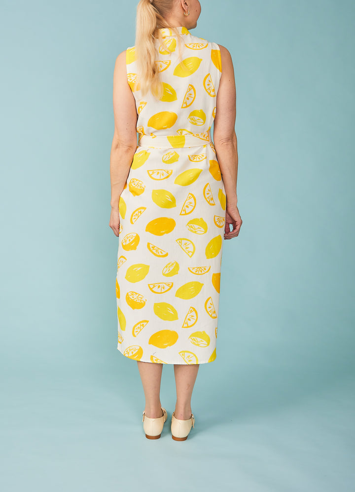 Skjortekjole med citroner