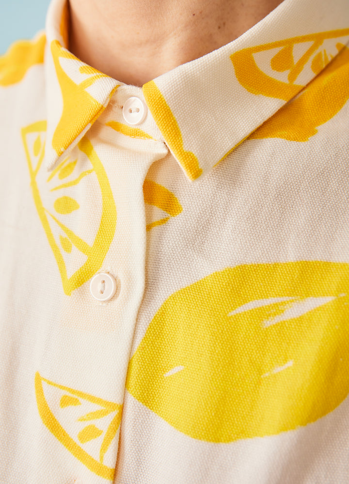 Skjortekjole med citroner