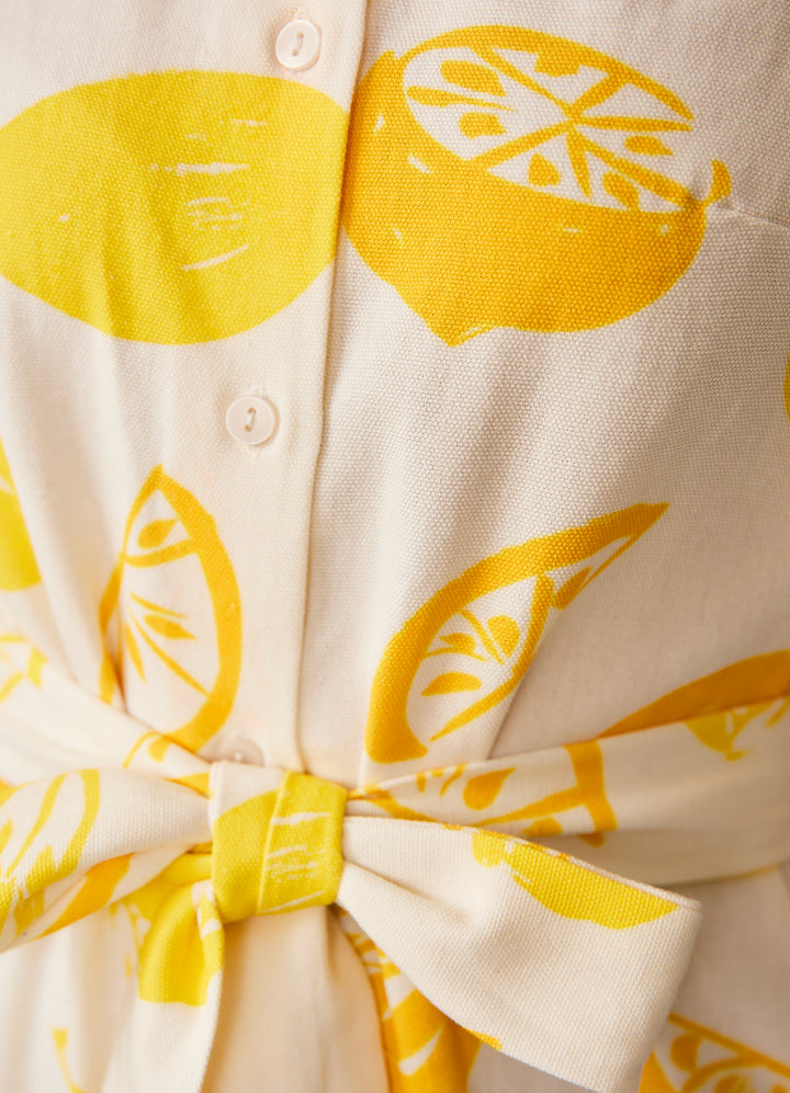 Skjortekjole med citroner