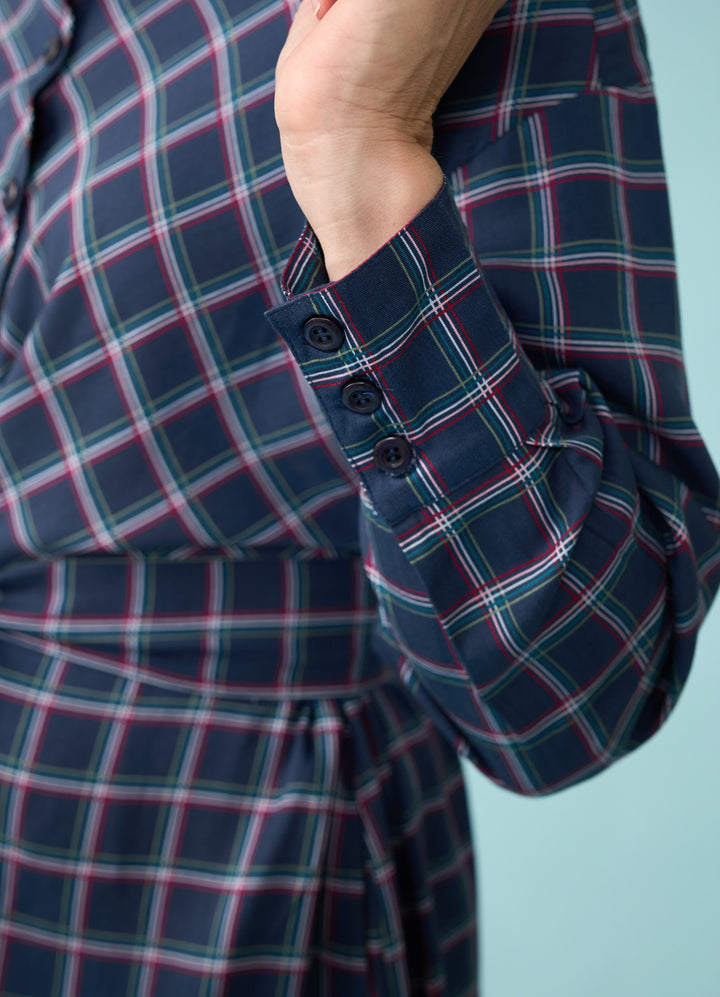 Ross Skjortekjole - navy/multi