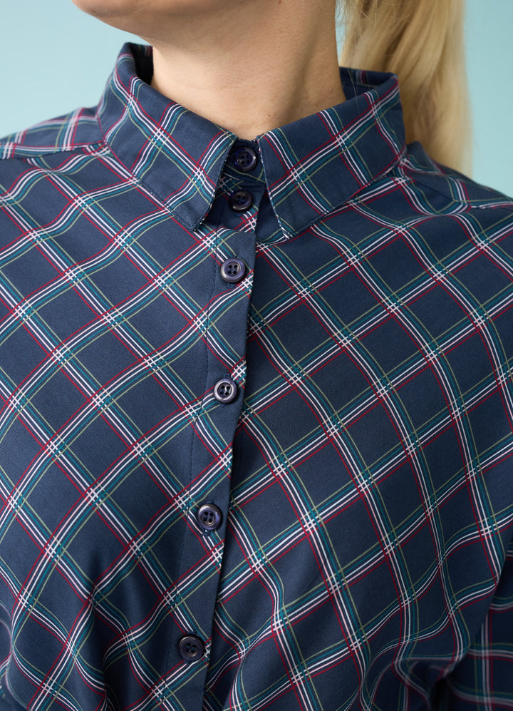 Ross Skjortekjole - navy/multi