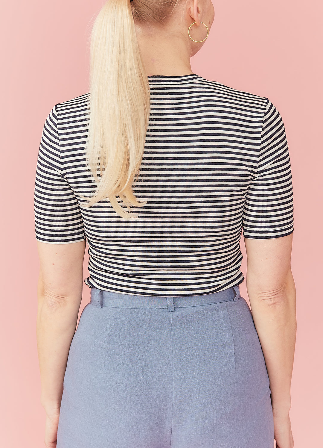 Fenja short-sleeved t-shirt - white/blue