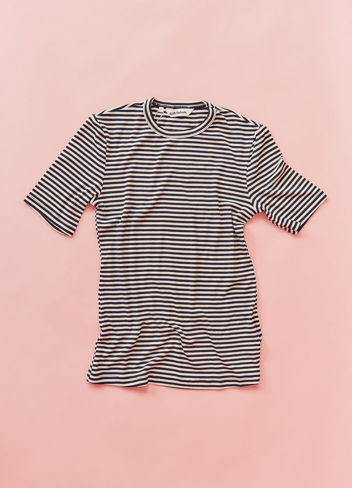 Fenja short-sleeved t-shirt - white/blue