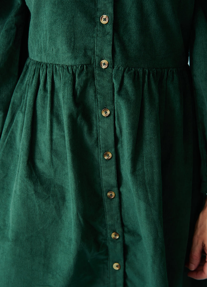 Brandy Mini Dress - grøn fløjl