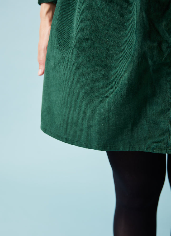 Brandy Mini Dress - grøn fløjl