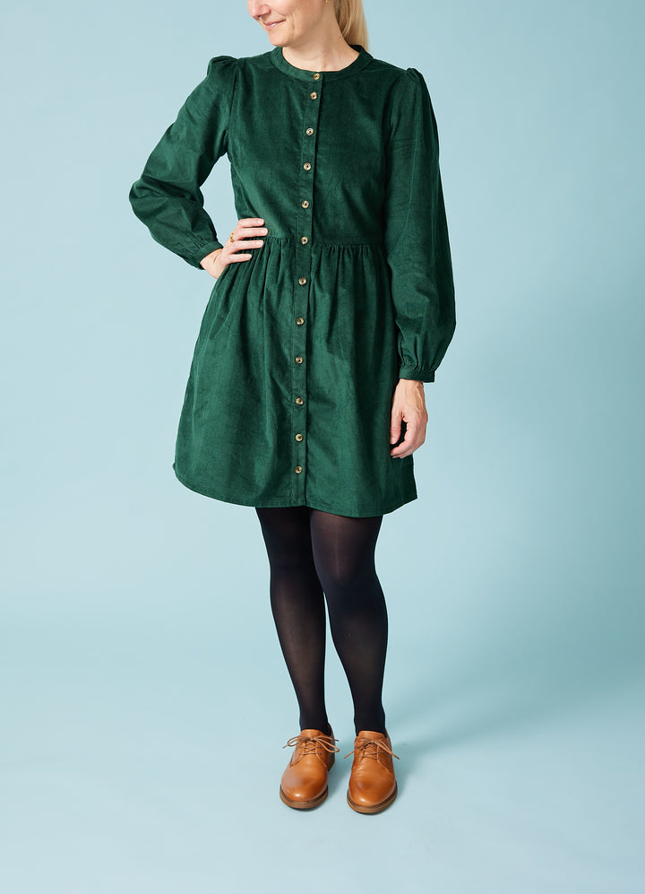 Brandy Mini Dress - grøn fløjl