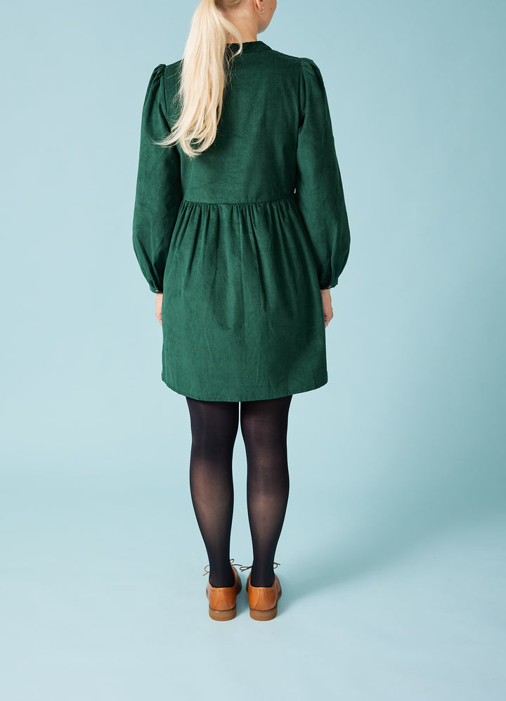 Brandy Mini Dress - grøn fløjl
