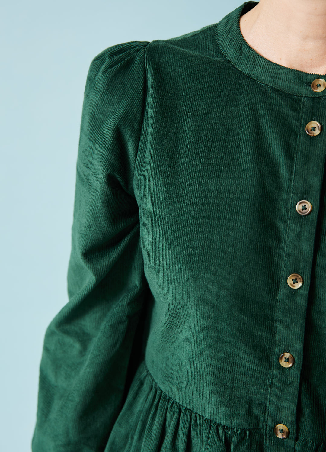 Brandy Mini Dress - grøn fløjl