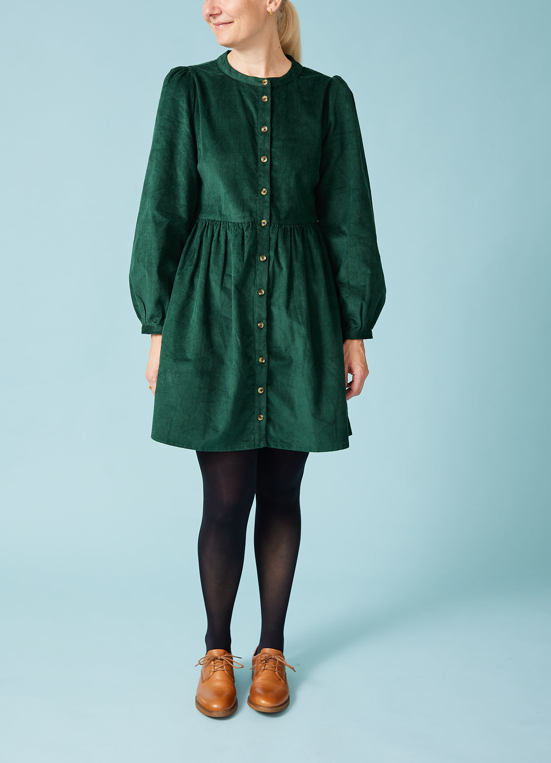 Brandy Mini Dress - grøn fløjl